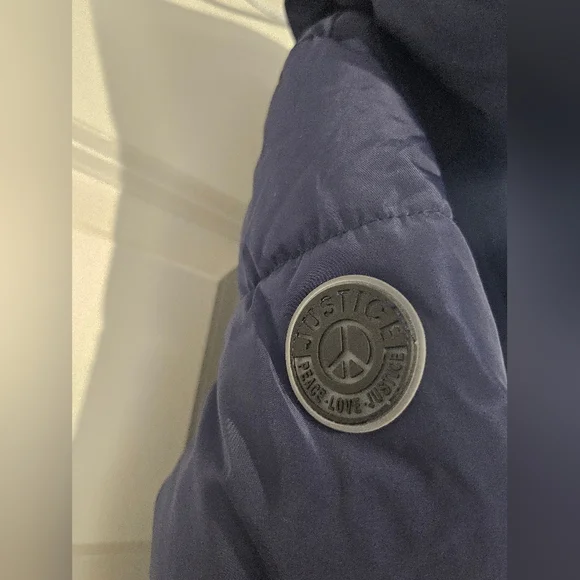 New Unworn Justice Girls Navy Jacket Size Small 7/8 - Picture 4 of 4